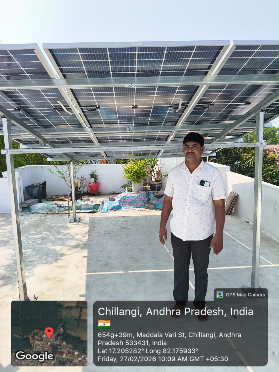 Tata Solar Panel Installation by SPSR Enterprises in Kakinada