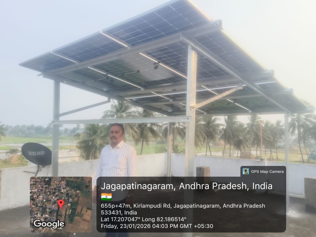 Tata Solar Panel Installation by SPSR Enterprises in Kakinada